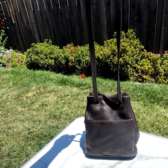 Vintage Coach Sonoma Drawstring Pebbeled Leather Bag in Black. #4923 - Picture 11 of 11